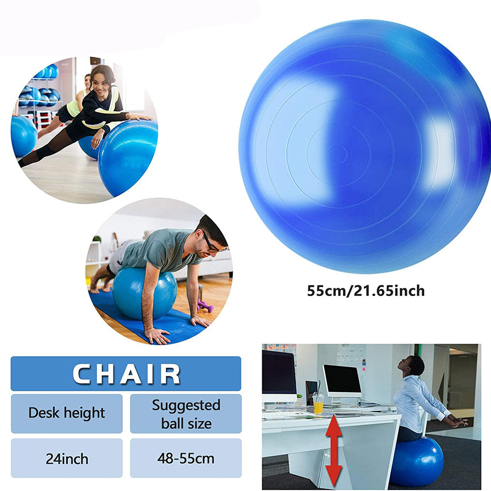 High-Quality Yoga Ball for Fitness, Pilates, and Balance – Durable Gym Exercise Ball, Perfect for Core Strength, Stability Workouts, and Flexibility Training, Available in 65cm, 75cm, and 85cm