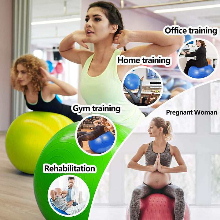 High-Quality Yoga Ball for Fitness, Pilates, and Balance – Durable Gym Exercise Ball, Perfect for Core Strength, Stability Workouts, and Flexibility Training, Available in 65cm, 75cm, and 85cm