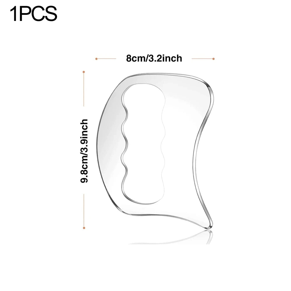 Premium Stainless Steel Gua Sha Scraping Massage Tool - IASTM for Muscle Pain Relief, Soft Tissue Mobilization, and Myofascia