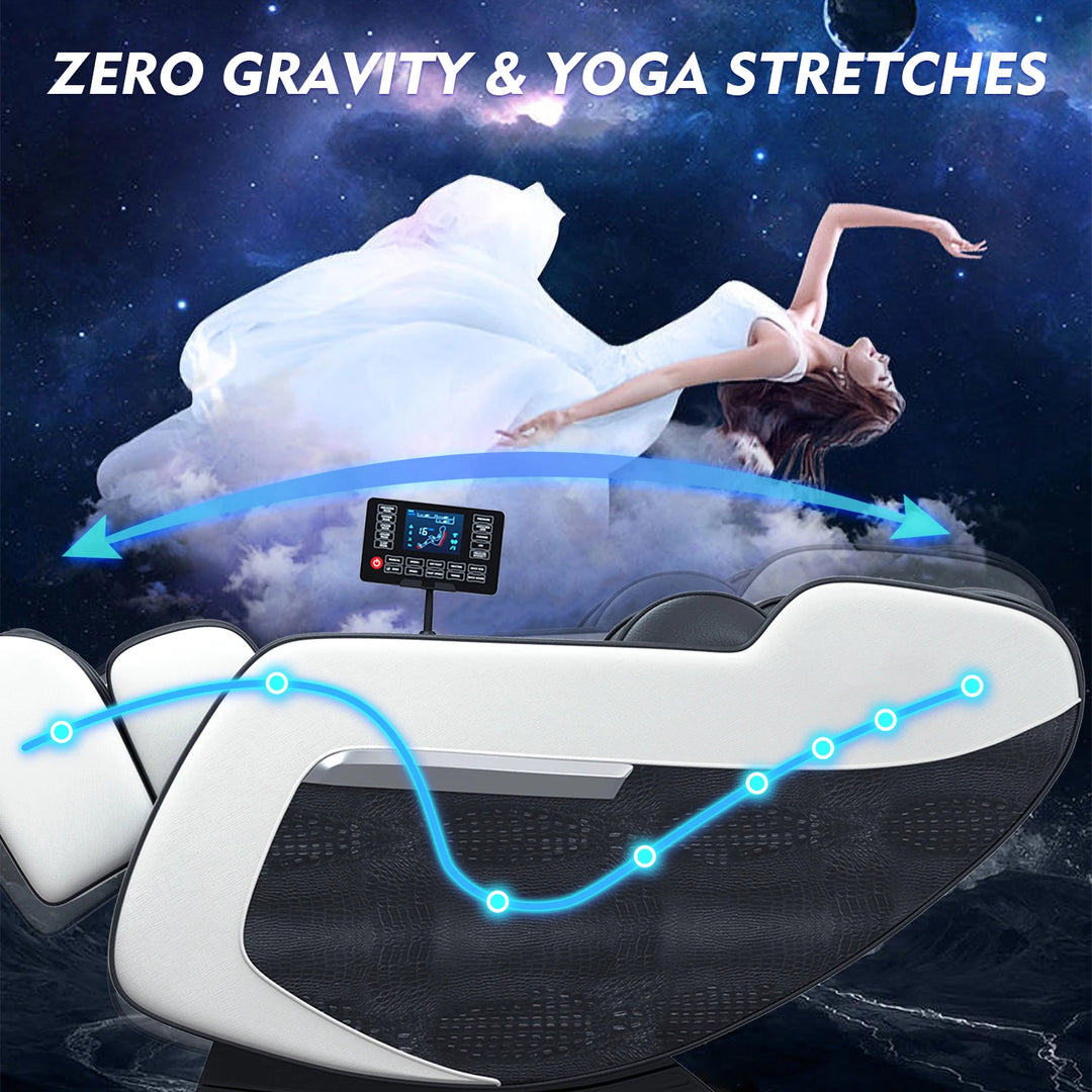 Luxury 4D Zero Gravity Massage Chair – Full Body Shiatsu Recliner with Heating, Airbag Compression and Bluetooth Music