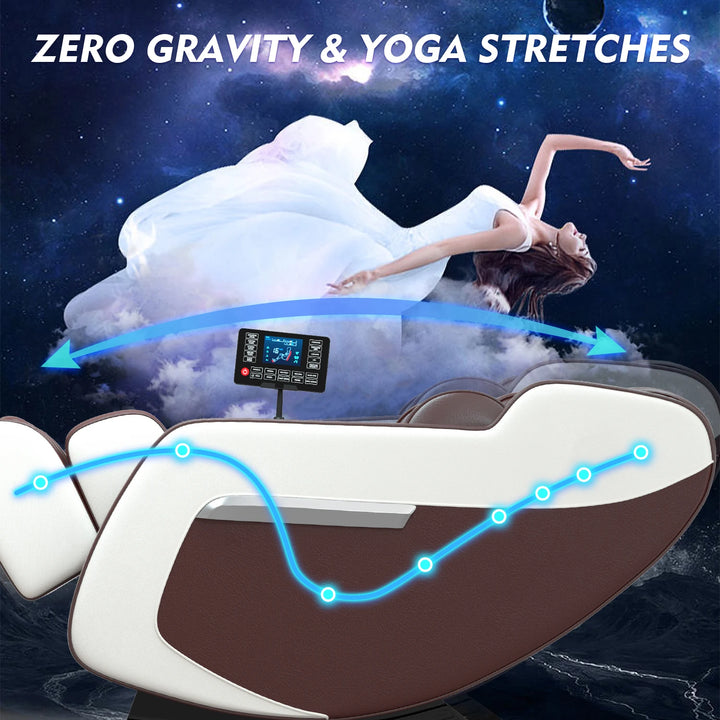 Luxury 4D Zero Gravity Massage Chair – Full Body Shiatsu Recliner with Heating, Airbag Compression and Bluetooth Music