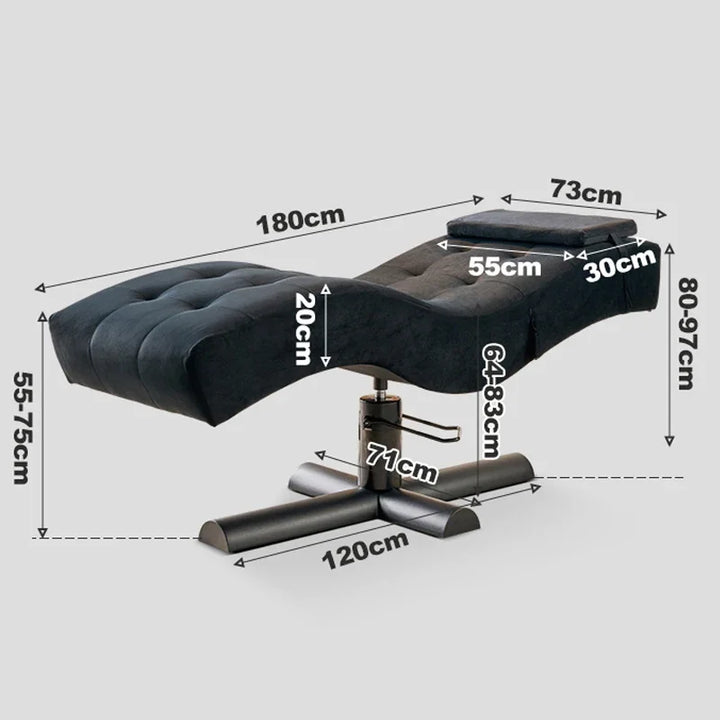 Luxury Beauty Care Bed Facial Hydrotherapy Head Massage Table – Foldable Salon SPA Treatment Chair with Genuine Leather