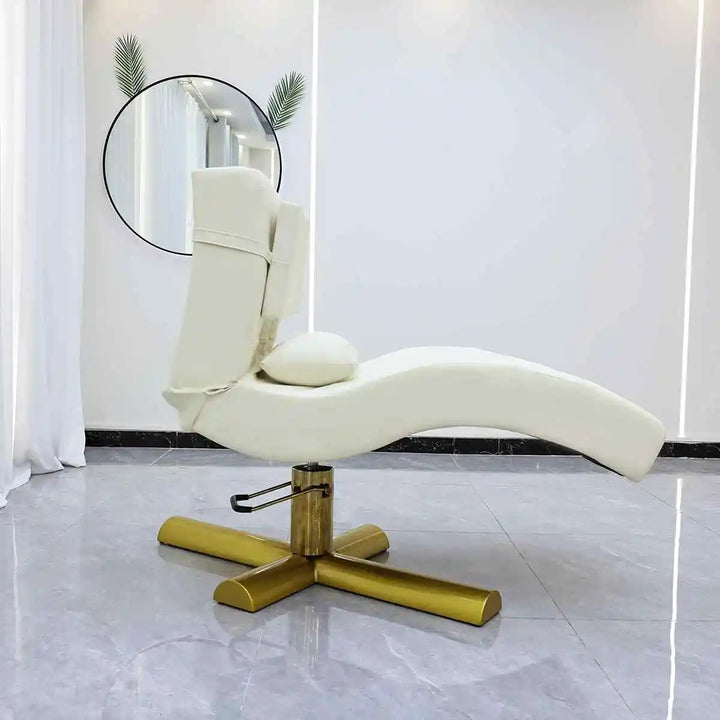 Luxury Beauty Care Bed Facial Hydrotherapy Head Massage Table – Foldable Salon SPA Treatment Chair with Genuine Leather