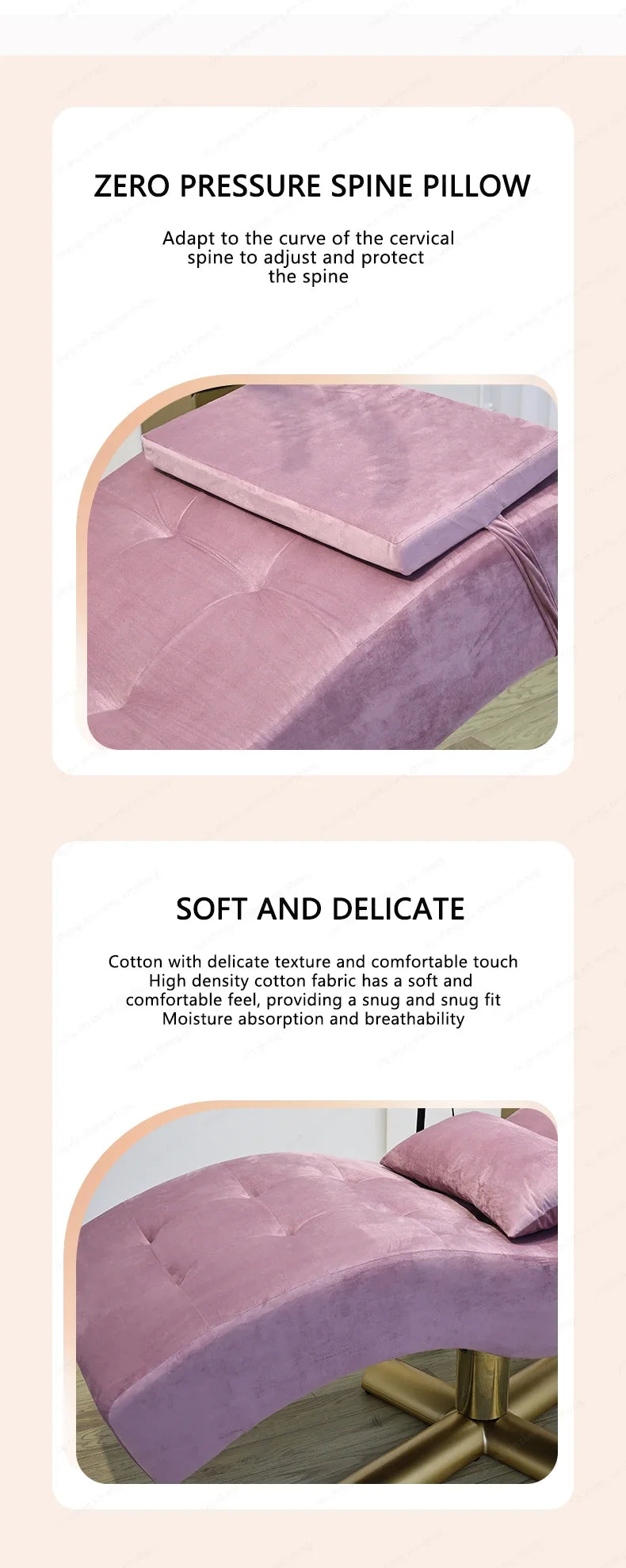 Luxury Beauty Care Bed Facial Hydrotherapy Head Massage Table – Foldable Salon SPA Treatment Chair with Genuine Leather