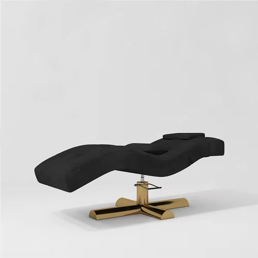 Luxury Beauty Care Bed Facial Hydrotherapy Head Massage Table – Foldable Salon SPA Treatment Chair with Genuine Leather