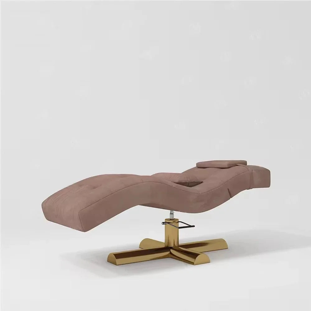 Luxury Beauty Care Bed Facial Hydrotherapy Head Massage Table – Foldable Salon SPA Treatment Chair with Genuine Leather