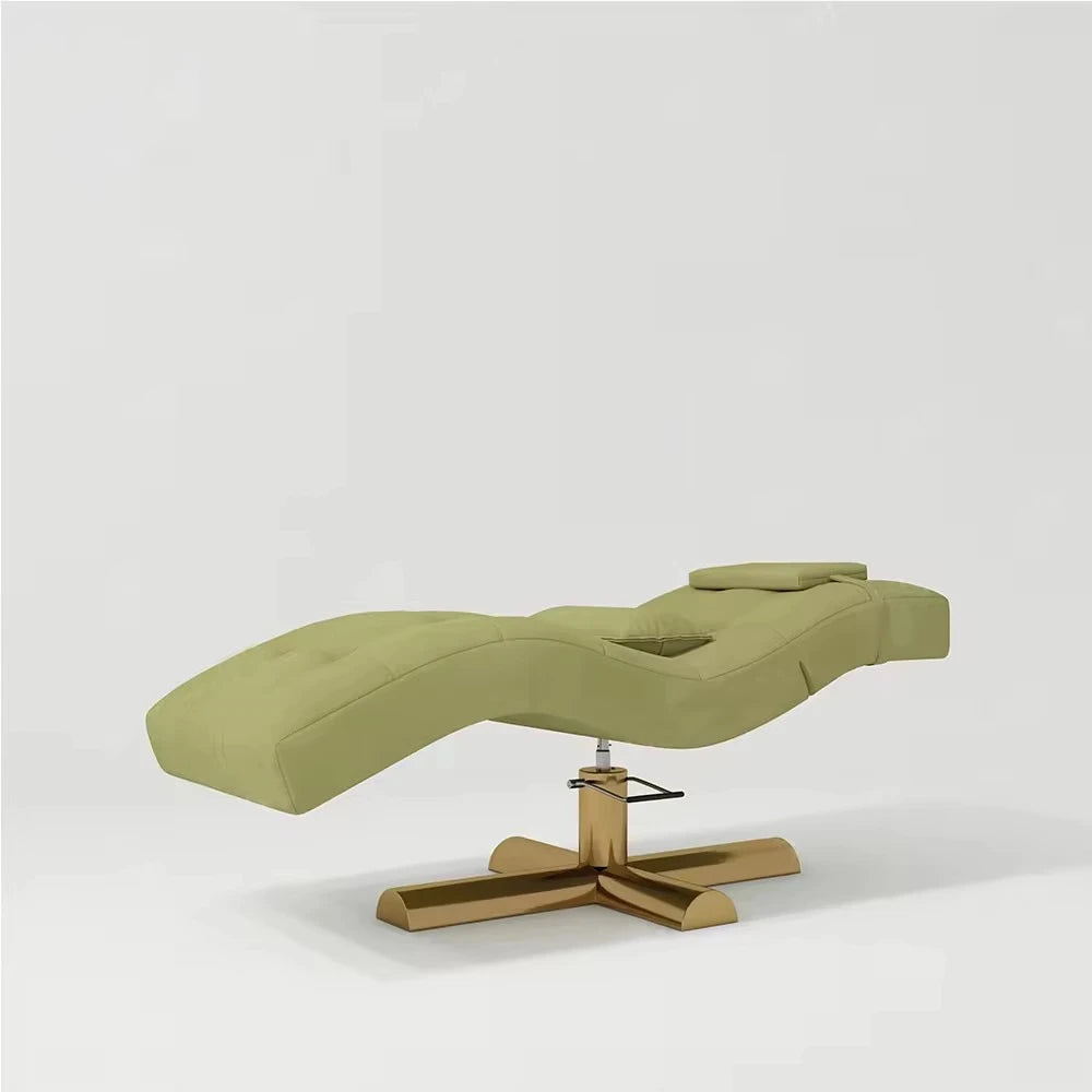 Luxury Beauty Care Bed Facial Hydrotherapy Head Massage Table – Foldable Salon SPA Treatment Chair with Genuine Leather