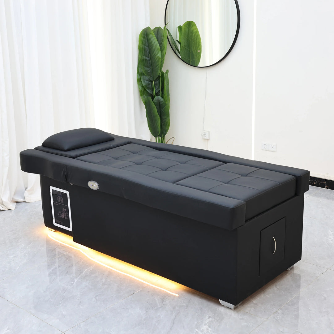 Luxury Electric Adjustable Shampoo Bed – All in One Salon SPA Massage Table with Hair Washing Basin and Foot Bath