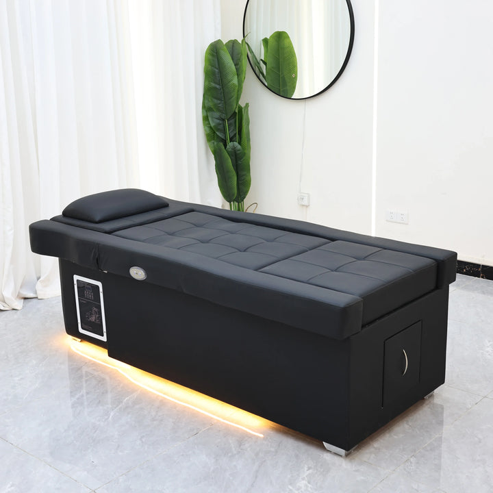 Luxury Electric Adjustable Shampoo Bed – All in One Salon SPA Massage Table with Hair Washing Basin and Foot Bath