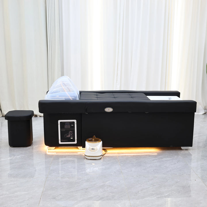 Luxury Electric Adjustable Shampoo Bed – All in One Salon SPA Massage Table with Hair Washing Basin and Foot Bath