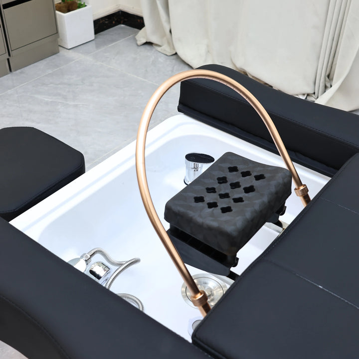 Luxury Electric Adjustable Shampoo Bed – All in One Salon SPA Massage Table with Hair Washing Basin and Foot Bath