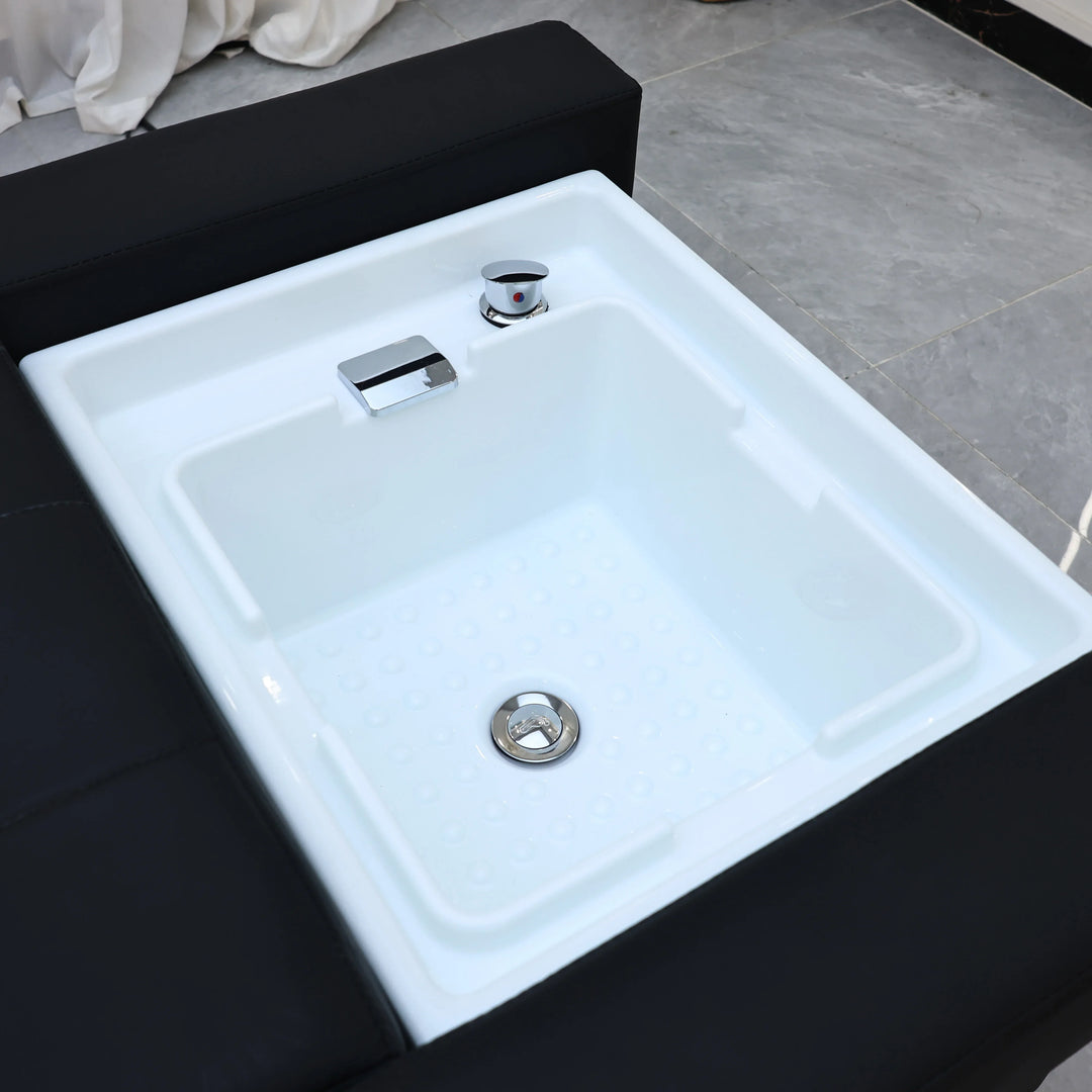Luxury Electric Adjustable Shampoo Bed – All in One Salon SPA Massage Table with Hair Washing Basin and Foot Bath