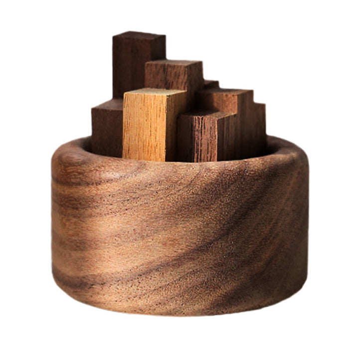 Luxury Essential Oil Wood Diffuser – Unique Wood Art Fireless Aroma Diffuser, Beech/Black Walnut Aromatherapy Ornament for Indoor Fragrance Expansion, Elegant Home Décor, Natural Scent