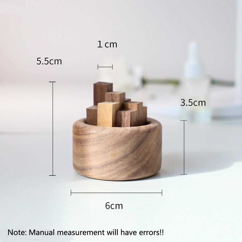 Luxury Essential Oil Wood Diffuser – Unique Wood Art Fireless Aroma Diffuser, Beech/Black Walnut Aromatherapy Ornament for Indoor Fragrance Expansion, Elegant Home Décor, Natural Scent