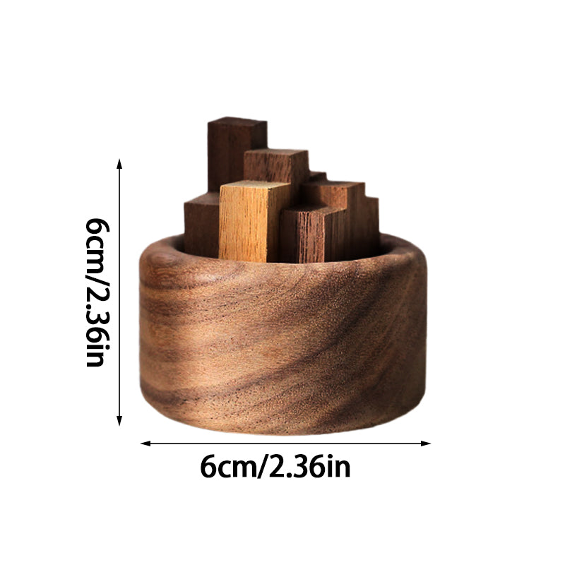 Luxury Essential Oil Wood Diffuser – Unique Wood Art Fireless Aroma Diffuser, Beech/Black Walnut Aromatherapy Ornament for Indoor Fragrance Expansion, Elegant Home Décor, Natural Scent