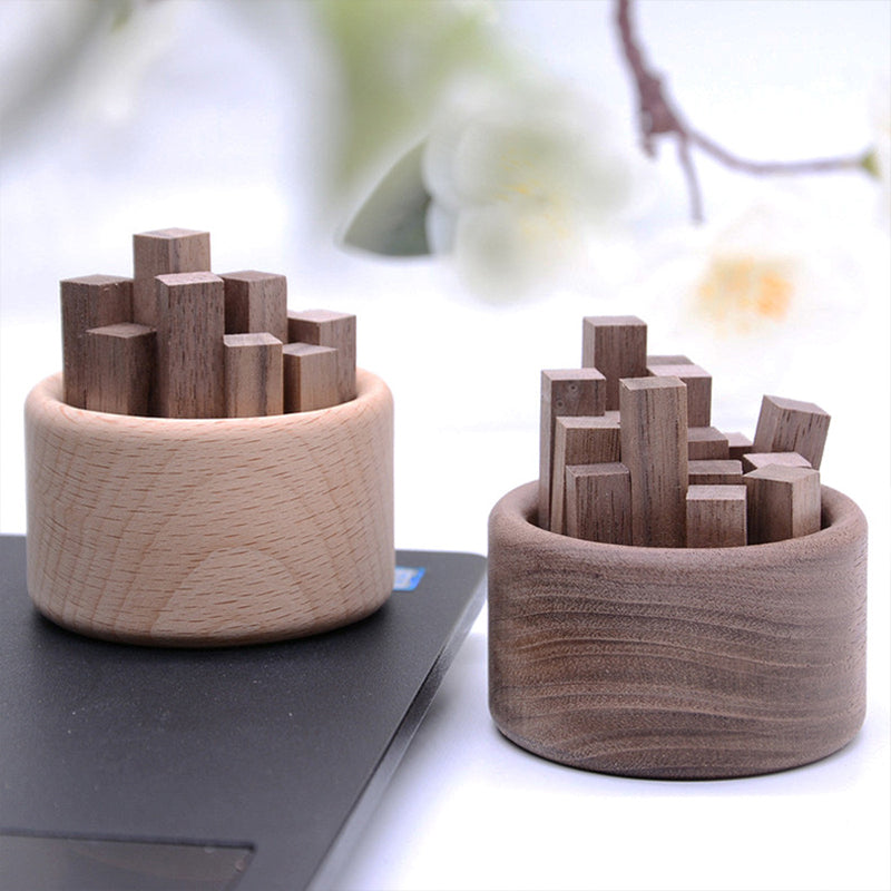 Luxury Essential Oil Wood Diffuser – Unique Wood Art Fireless Aroma Diffuser, Beech/Black Walnut Aromatherapy Ornament for Indoor Fragrance Expansion, Elegant Home Décor, Natural Scent