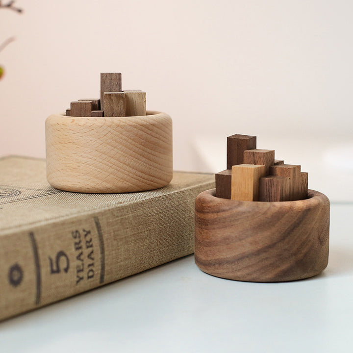 Luxury Essential Oil Wood Diffuser – Unique Wood Art Fireless Aroma Diffuser, Beech/Black Walnut Aromatherapy Ornament for Indoor Fragrance Expansion, Elegant Home Décor, Natural Scent