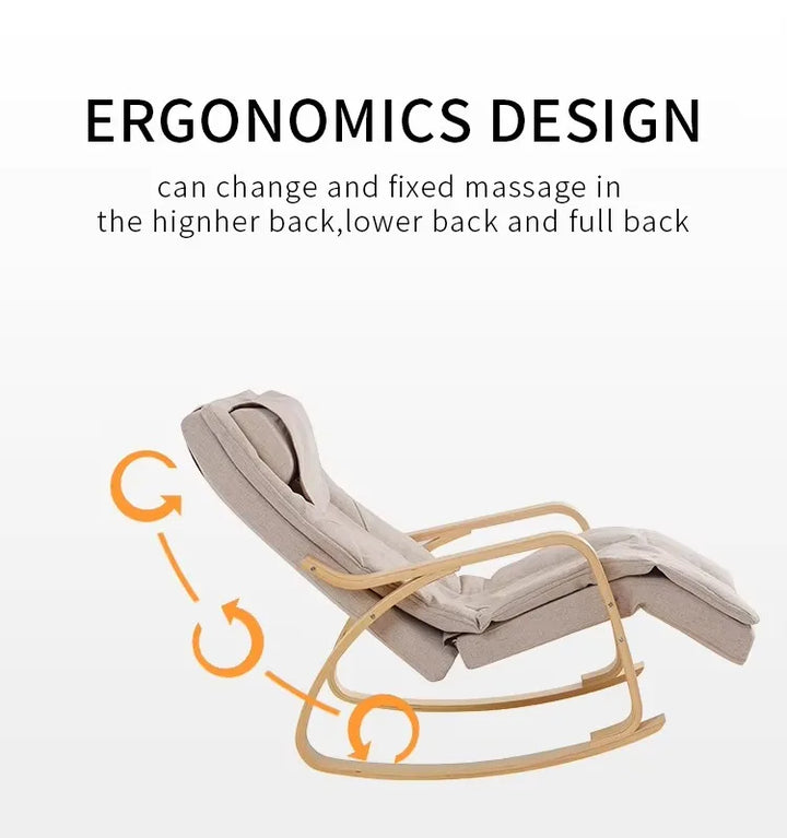 Luxury Massage Rocker Recliner Chair – Ergonomic Overstuffed Lounge Chair with Heat & Vibration Neck and Back Massage