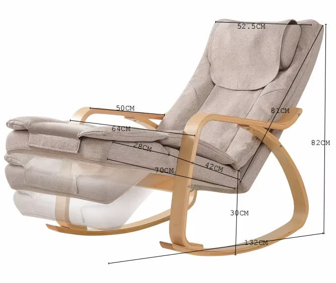 Luxury Massage Rocker Recliner Chair – Ergonomic Overstuffed Lounge Chair with Heat & Vibration Neck and Back Massage