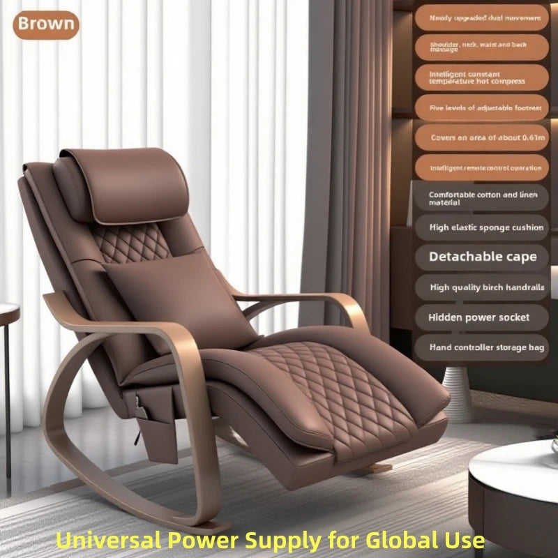 Luxury Massage Rocker Recliner Chair – Ergonomic Overstuffed Lounge Chair with Heat & Vibration Neck and Back Massage