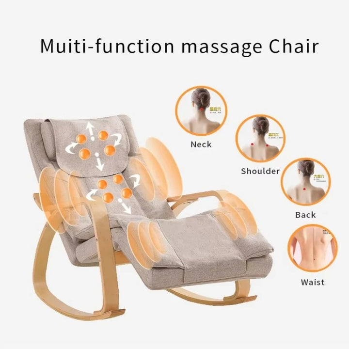 Luxury Massage Rocker Recliner Chair – Ergonomic Overstuffed Lounge Chair with Heat & Vibration Neck and Back Massage