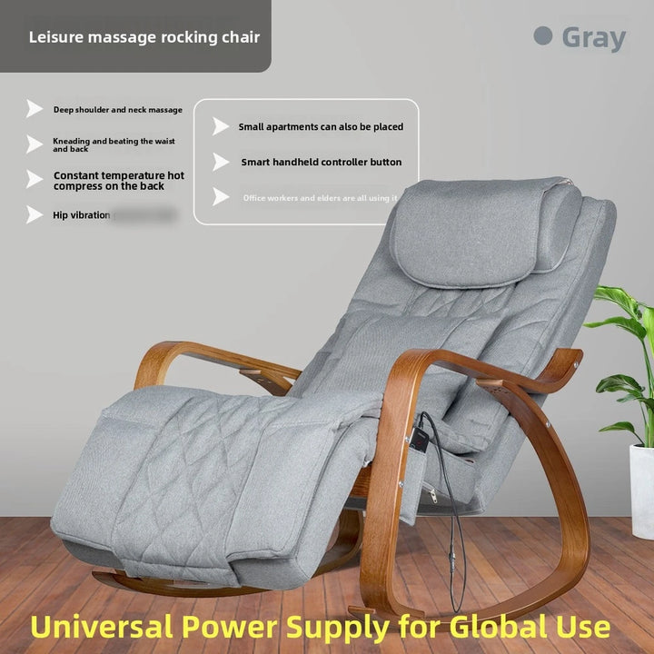 Luxury Massage Rocker Recliner Chair – Ergonomic Overstuffed Lounge Chair with Heat & Vibration Neck and Back Massage