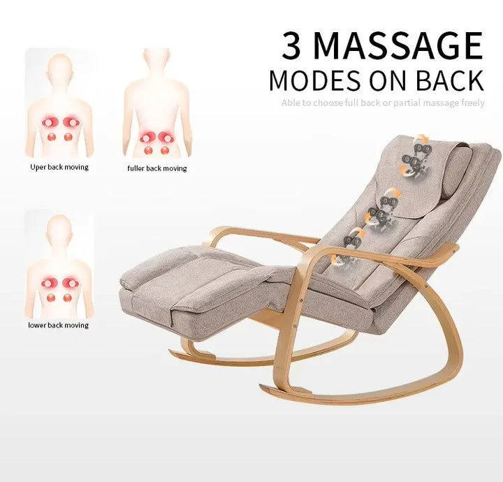 Luxury Massage Rocker Recliner Chair – Ergonomic Overstuffed Lounge Chair with Heat & Vibration Neck and Back Massage