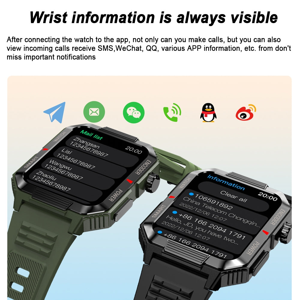Luxury NFC GPS Smartwatch – 1.99" AMOLED Screen with Bluetooth Calling, 120+ Sports Modes, Weather Data, and Waterproof Design for Outdoor Fitness and Daily Life