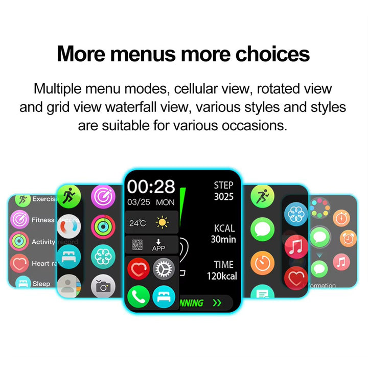 Luxury NFC GPS Smartwatch – 1.99" AMOLED Screen with Bluetooth Calling, 120+ Sports Modes, Weather Data, and Waterproof Design for Outdoor Fitness and Daily Life