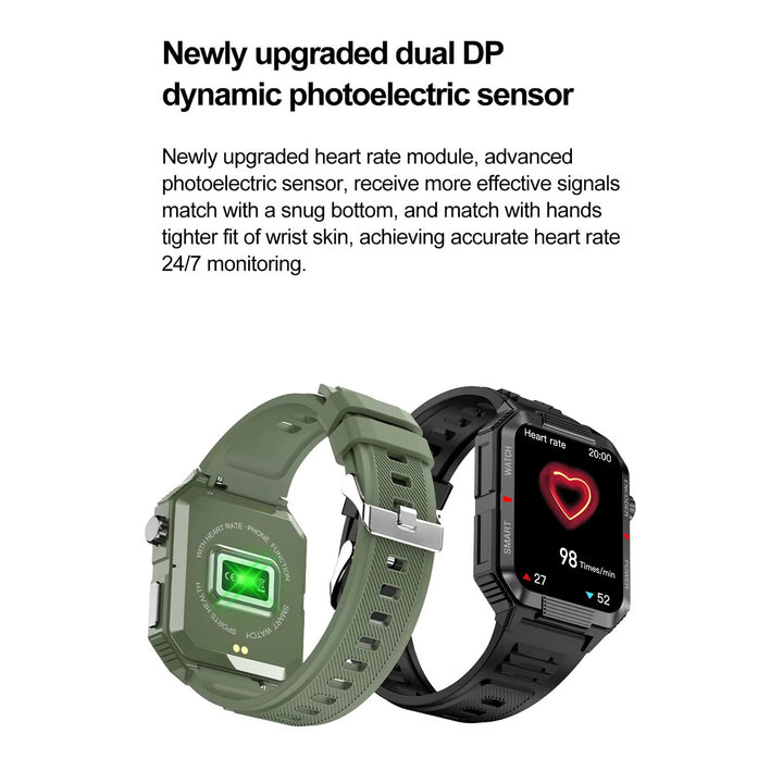 Luxury NFC GPS Smartwatch – 1.99" AMOLED Screen with Bluetooth Calling, 120+ Sports Modes, Weather Data, and Waterproof Design for Outdoor Fitness and Daily Life