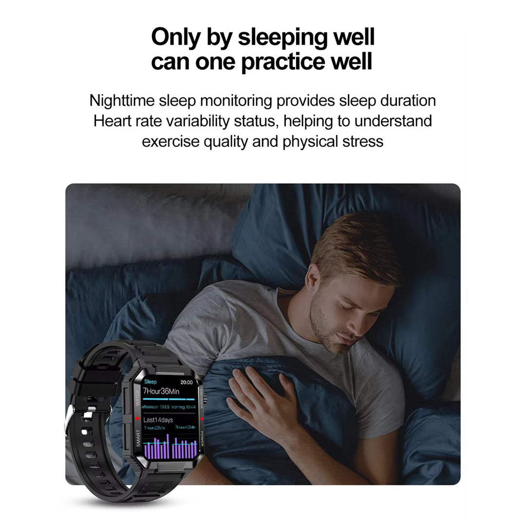 Luxury NFC GPS Smartwatch – 1.99" AMOLED Screen with Bluetooth Calling, 120+ Sports Modes, Weather Data, and Waterproof Design for Outdoor Fitness and Daily Life