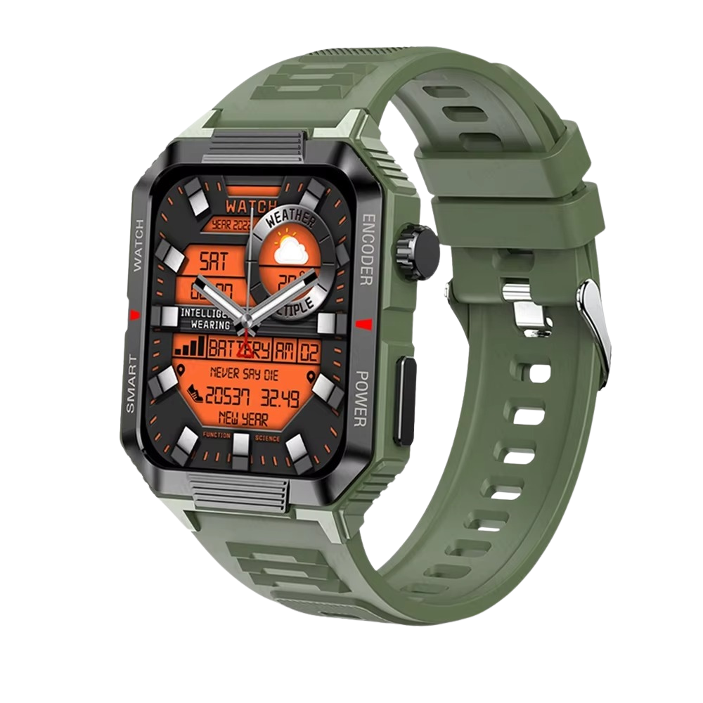 Luxury NFC GPS Smartwatch – 1.99" AMOLED Screen with Bluetooth Calling, 120+ Sports Modes, Weather Data, and Waterproof Design for Outdoor Fitness and Daily Life