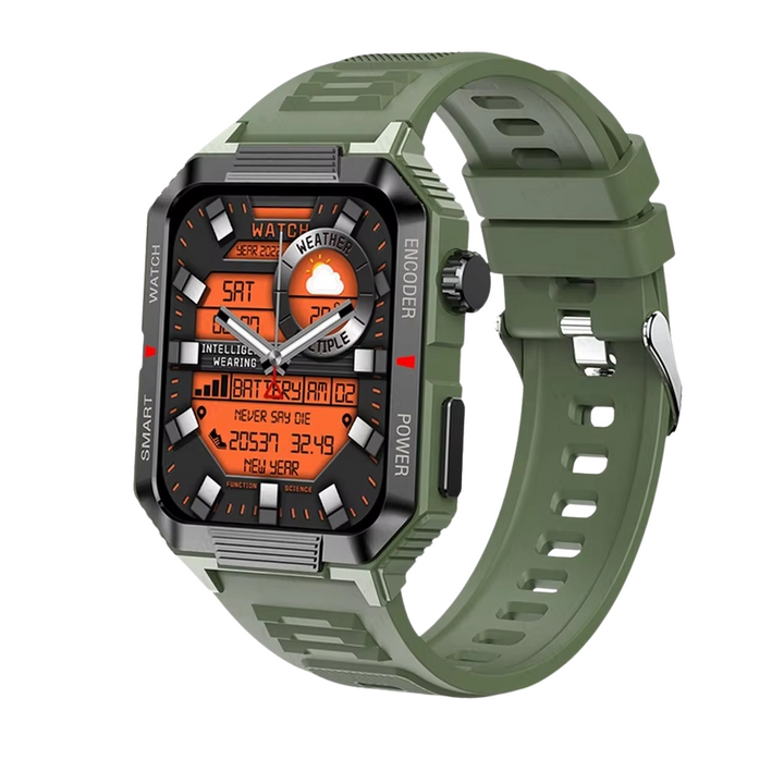 Luxury NFC GPS Smartwatch – 1.99" AMOLED Screen with Bluetooth Calling, 120+ Sports Modes, Weather Data, and Waterproof Design for Outdoor Fitness and Daily Life