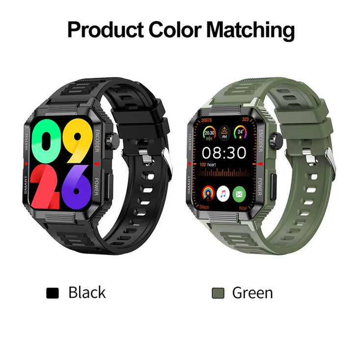 Luxury NFC GPS Smartwatch – 1.99" AMOLED Screen with Bluetooth Calling, 120+ Sports Modes, Weather Data, and Waterproof Design for Outdoor Fitness and Daily Life