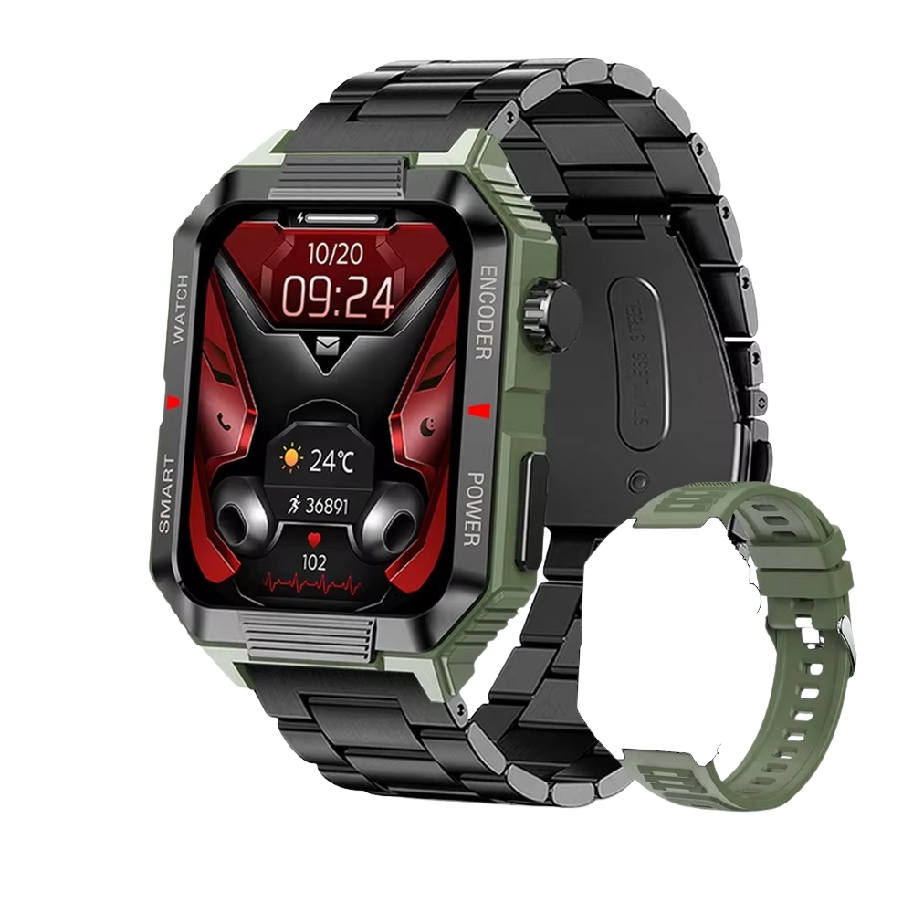 Luxury NFC GPS Smartwatch – 1.99" AMOLED Screen with Bluetooth Calling, 120+ Sports Modes, Weather Data, and Waterproof Design for Outdoor Fitness and Daily Life
