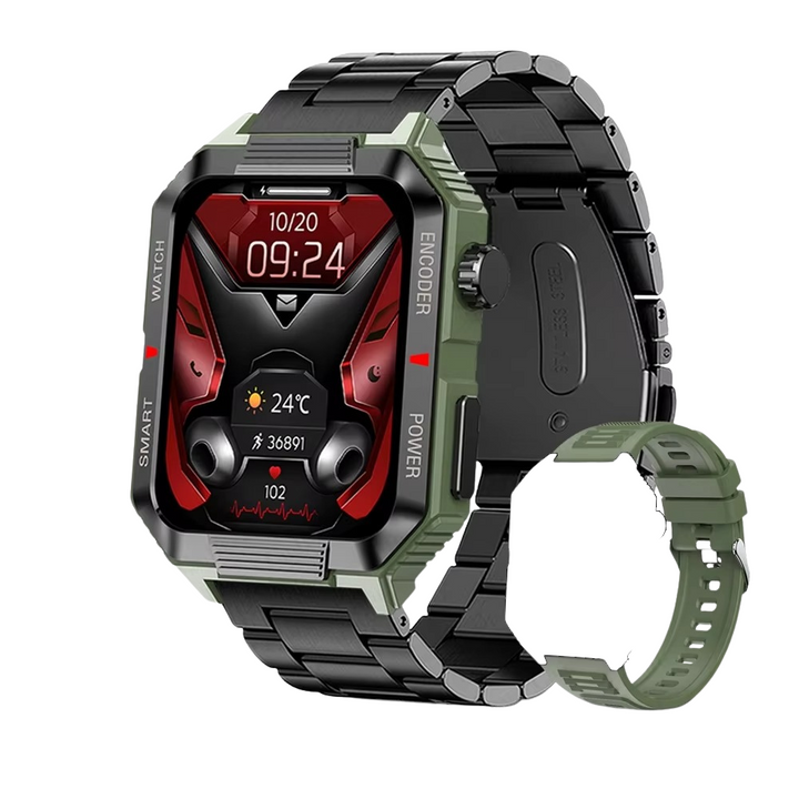 Luxury NFC GPS Smartwatch – 1.99" AMOLED Screen with Bluetooth Calling, 120+ Sports Modes, Weather Data, and Waterproof Design for Outdoor Fitness and Daily Life