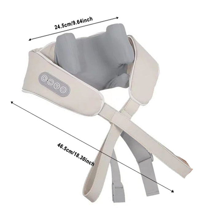 Luxury Neck and Shoulder Massager with Heat, Deep Tissue Shiatsu Kneading for Pain Relief, Electric Rechargeable Massage Shawl for Back & Muscles