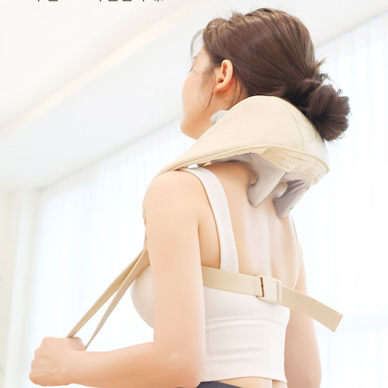 Luxury Neck and Shoulder Massager with Heat, Deep Tissue Shiatsu Kneading for Pain Relief, Electric Rechargeable Massage Shawl for Back & Muscles