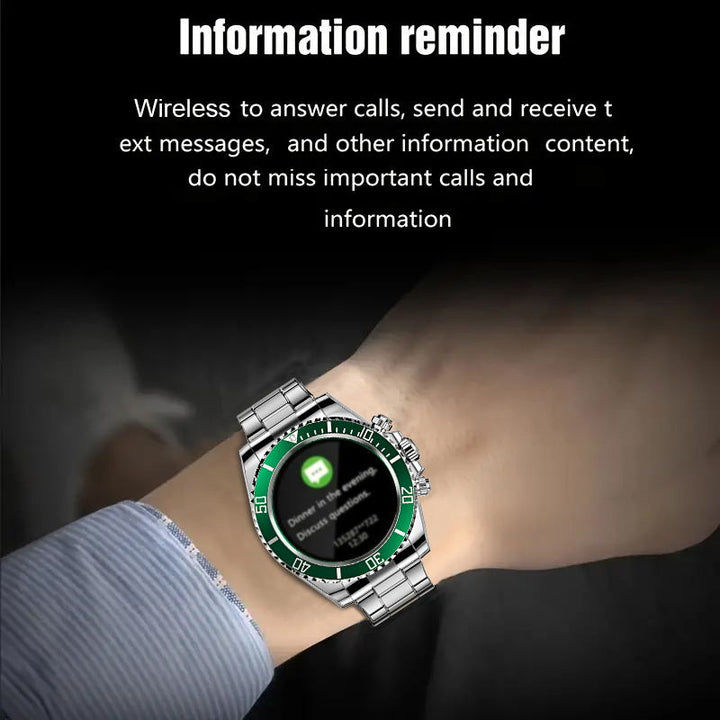 Luxury Smartwatch for Men, Bluetooth Calling, Sports Fitness Tracker, 2024 High-End Design, Android & iOS Compatible, Waterproof, Health Monitoring