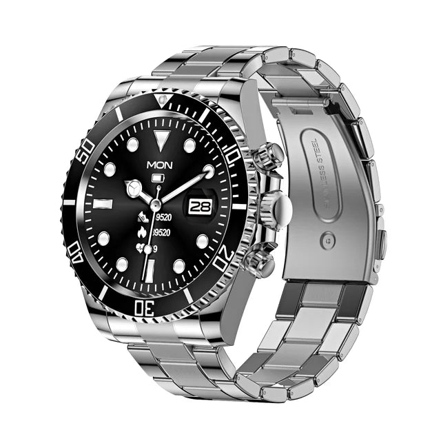 Luxury Smartwatch for Men, Bluetooth Calling, Sports Fitness Tracker, 2024 High-End Design, Android & iOS Compatible, Waterproof, Health Monitoring