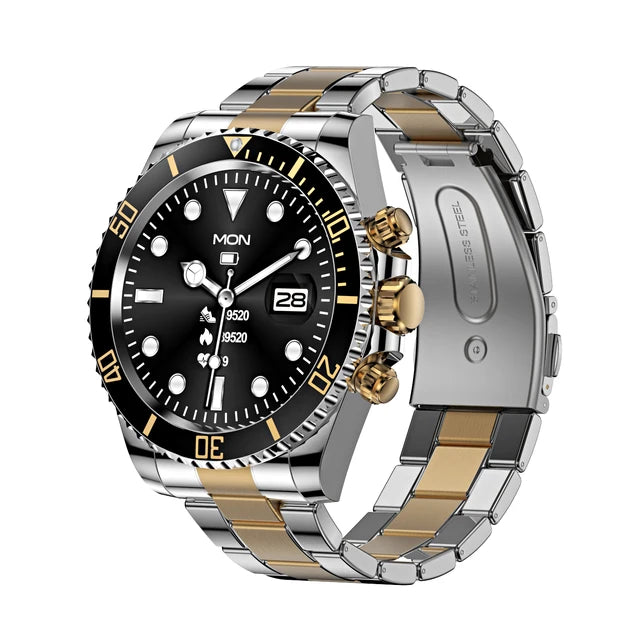 Luxury Smartwatch for Men, Bluetooth Calling, Sports Fitness Tracker, 2024 High-End Design, Android & iOS Compatible, Waterproof, Health Monitoring
