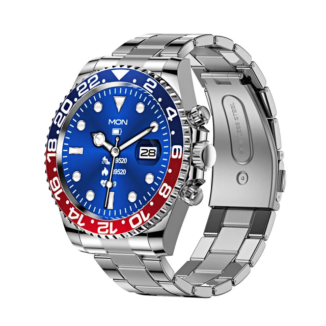 Luxury Smartwatch for Men, Bluetooth Calling, Sports Fitness Tracker, 2024 High-End Design, Android & iOS Compatible, Waterproof, Health Monitoring