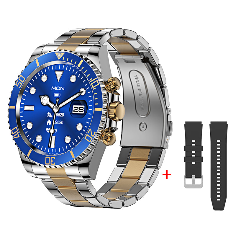 Luxury Smartwatch for Men, Bluetooth Calling, Sports Fitness Tracker, 2024 High-End Design, Android & iOS Compatible, Waterproof, Health Monitoring