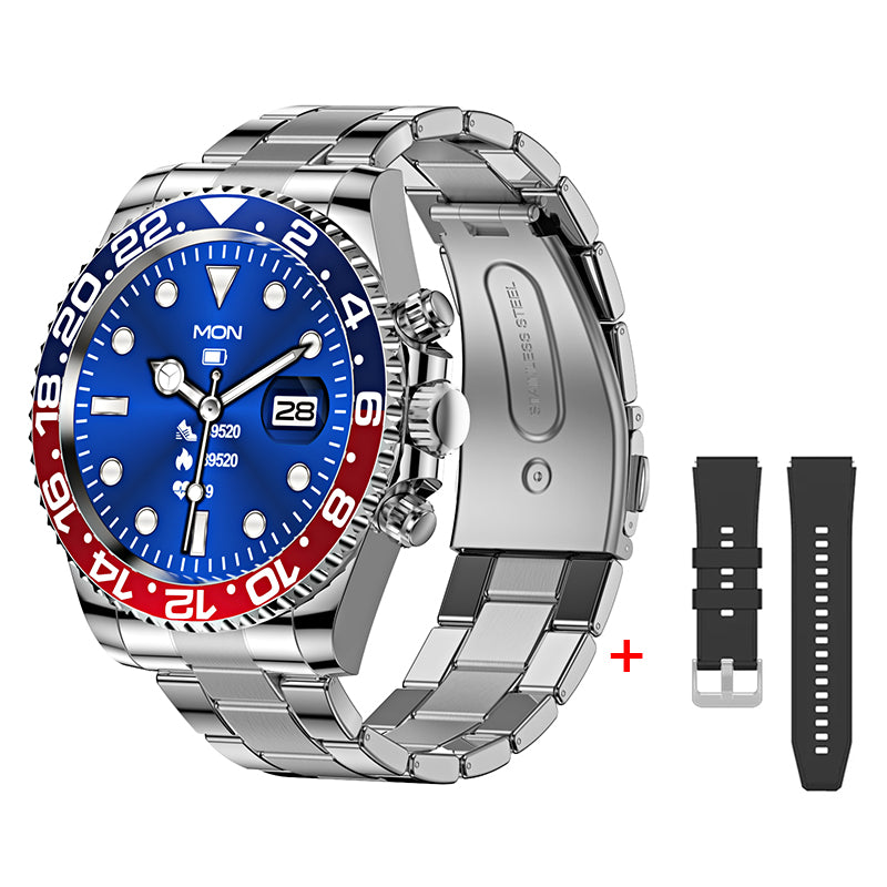 Luxury Smartwatch for Men, Bluetooth Calling, Sports Fitness Tracker, 2024 High-End Design, Android & iOS Compatible, Waterproof, Health Monitoring