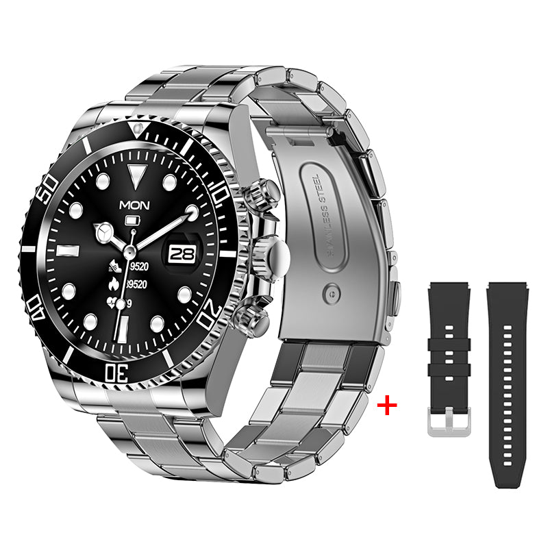 Luxury Smartwatch for Men, Bluetooth Calling, Sports Fitness Tracker, 2024 High-End Design, Android & iOS Compatible, Waterproof, Health Monitoring