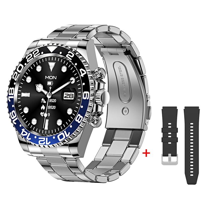 Luxury Smartwatch for Men, Bluetooth Calling, Sports Fitness Tracker, 2024 High-End Design, Android & iOS Compatible, Waterproof, Health Monitoring