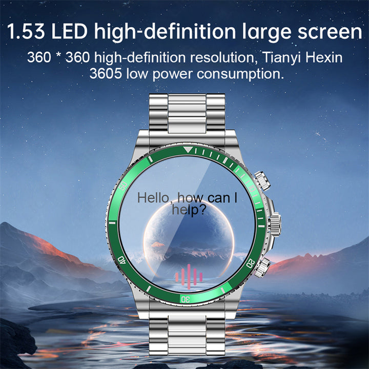 Luxury Smartwatch for Men, Bluetooth Calling, Sports Fitness Tracker, 2024 High-End Design, Android & iOS Compatible, Waterproof, Health Monitoring