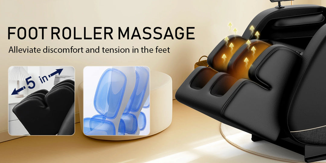 Luxury Zero Gravity Full Body Massage Chair – Heating Recliner with Airbags, Foot Rollers and Touch Screen Control