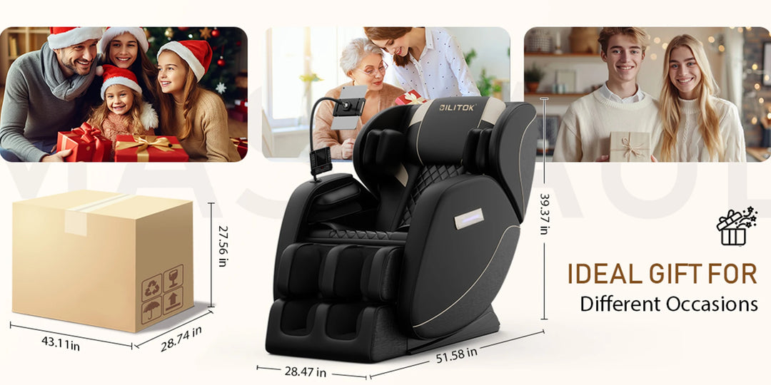 Luxury Zero Gravity Full Body Massage Chair – Heating Recliner with Airbags, Foot Rollers and Touch Screen Control