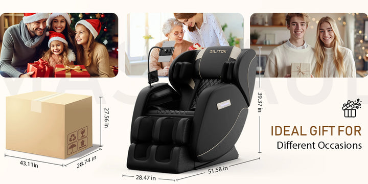Luxury Zero Gravity Full Body Massage Chair – Heating Recliner with Airbags, Foot Rollers and Touch Screen Control